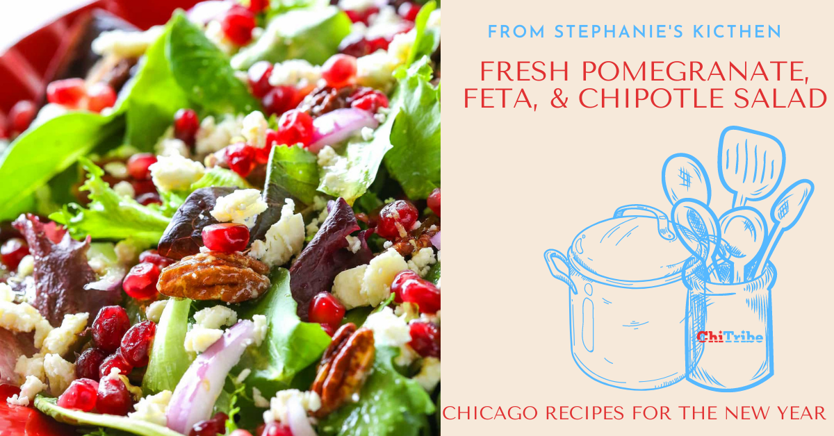 Fresh Pomegranate, Feta, & Chipotle Salad from Stephanie Goldfarb