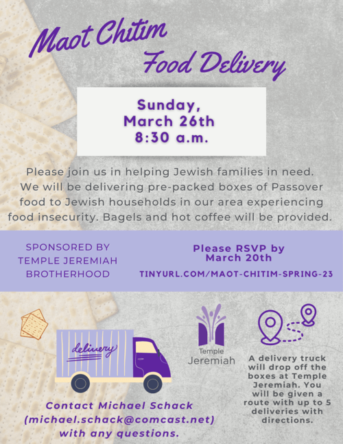 Maot Chitim Food Delivery for Passover