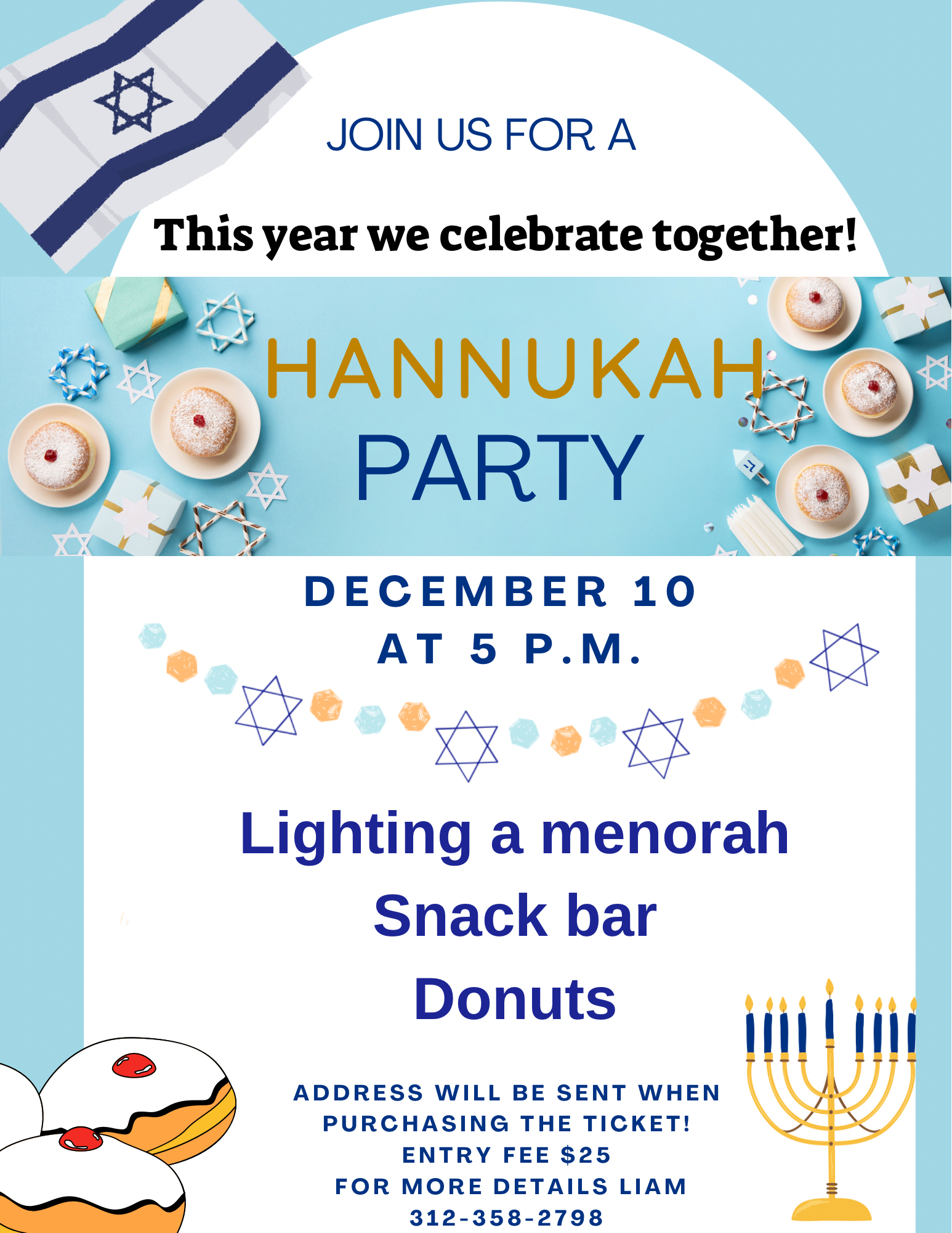 Hanukkah Party Hebrew Speakers Chicago ChiTribe Mama's Little Chef