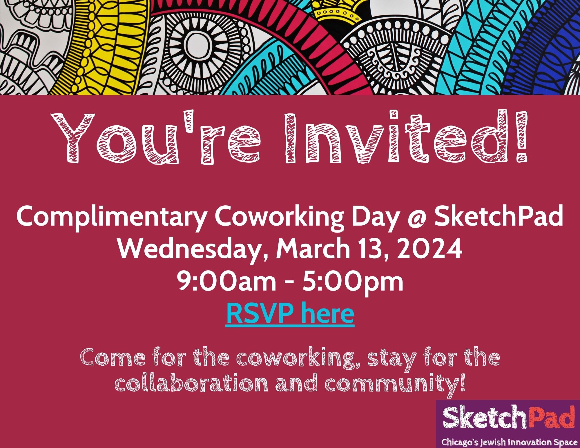 Complimentary Coworking Day at SketchPad!