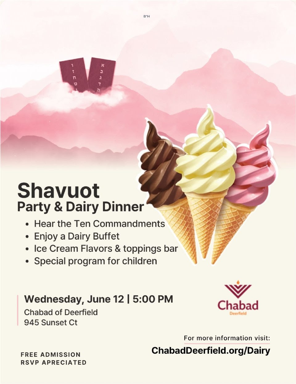shavuot party & dairy dinner